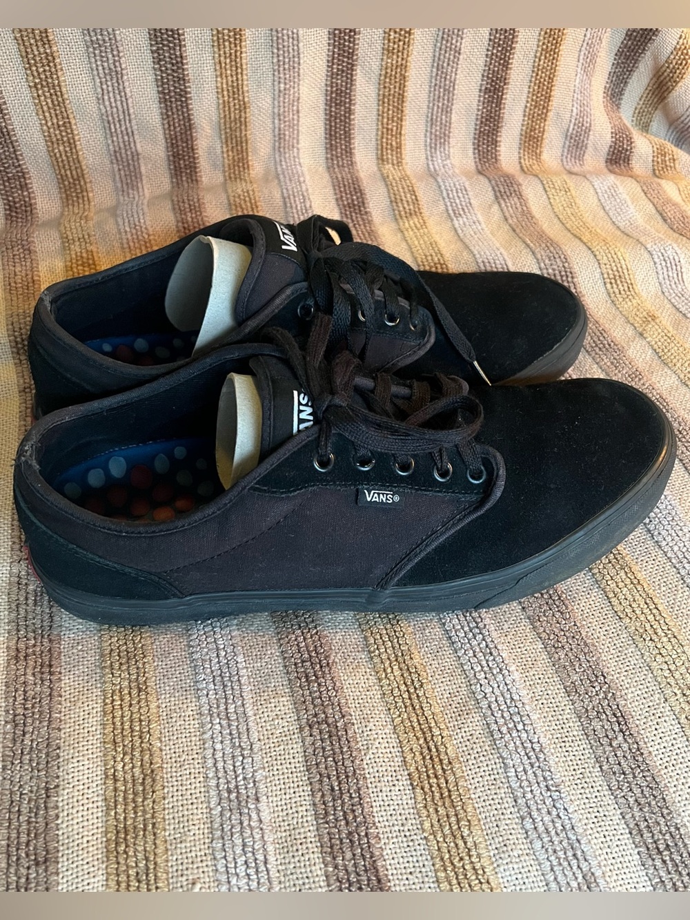 Vans Black Low-Top Canvas & Suede Sneakers